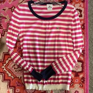 Striped Lacoste Sweater. Size 42